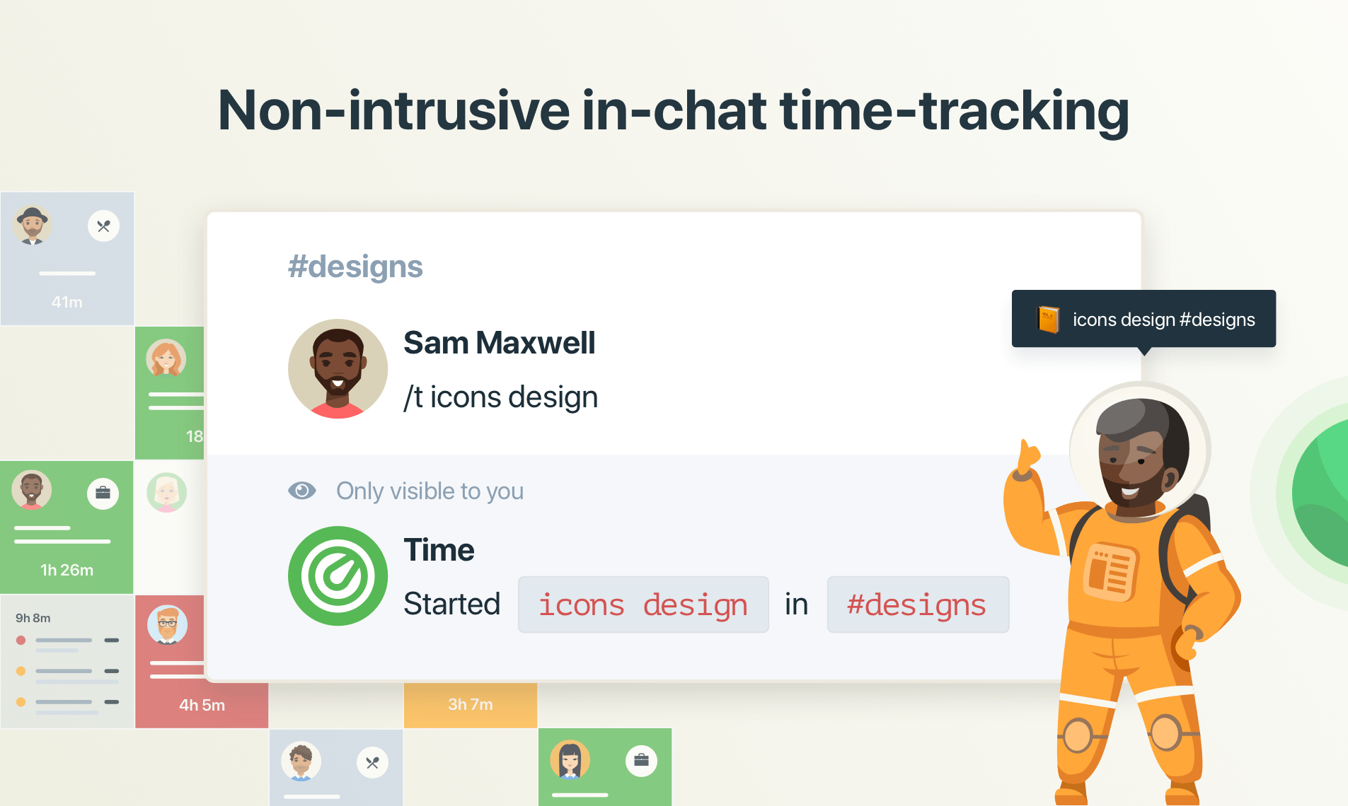 Time tracking bot for Slack