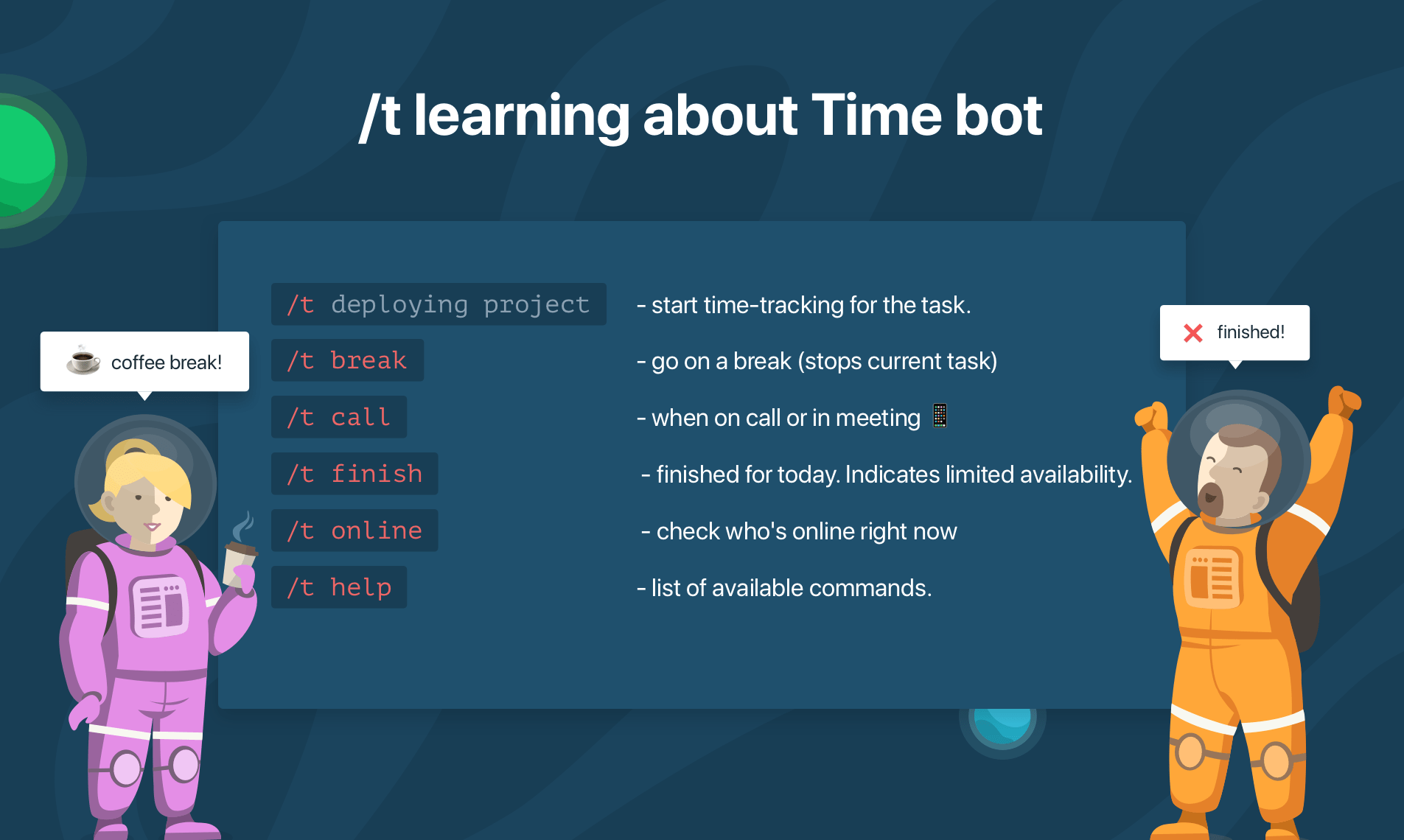 Time tracking bot for Slack